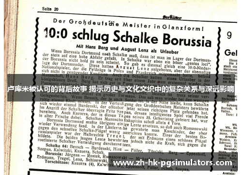 卢库米被认可的背后故事 揭示历史与文化交织中的复杂关系与深远影响