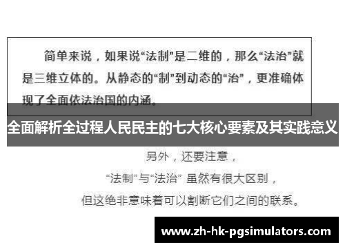全面解析全过程人民民主的七大核心要素及其实践意义
