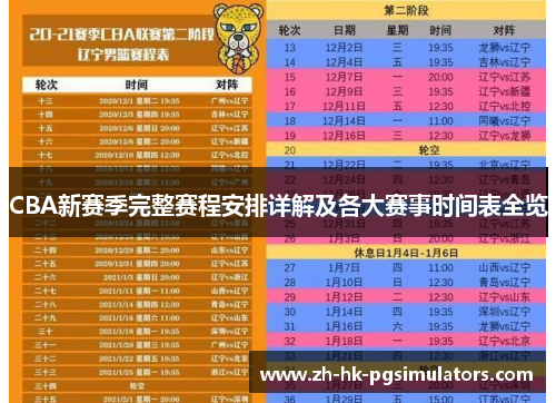 CBA新赛季完整赛程安排详解及各大赛事时间表全览